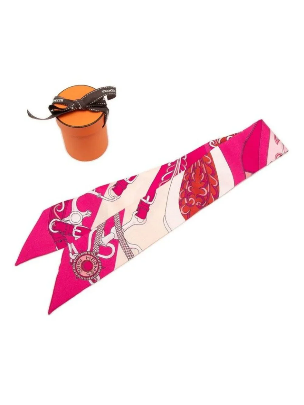 Hermes Twilly Festival Des Amazones Amazon Scarf Pink Silk